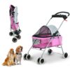 Coche Para Mascotas 4 Ruedas Plegable I