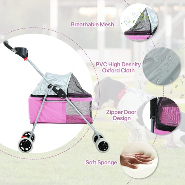 Coche Para Mascotas 4 Ruedas Plegable I