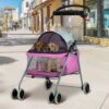 Coche Para Mascotas 4 Ruedas Plegable I