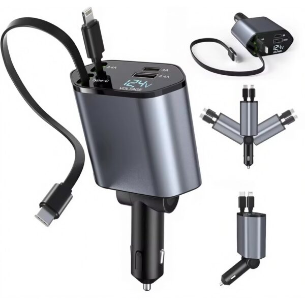 Cargador Carro 4 En 1 Carga de 120W